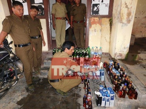 Agartala SDM Office recovered local, foreign liquors 
